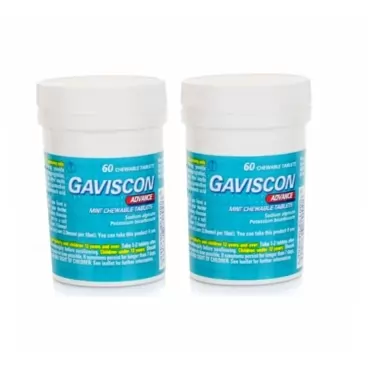 Gaviscon Advanced Mint Chewable Tablets Gaviscon Advance Chewable Tablets Mint - Pack of 2