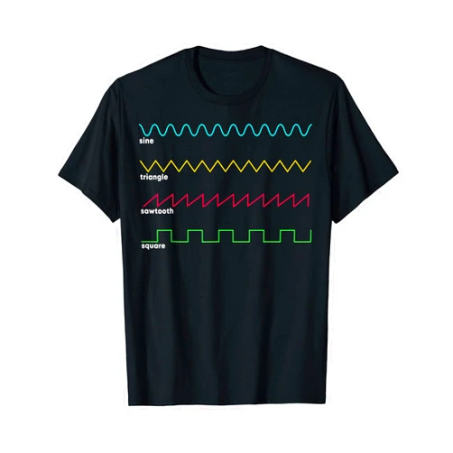 Analog Sound Synthesizer Audiowaves - Audio Gift! Synthesizer Audiowaves, Analog Sound, Synth T-Shirt
