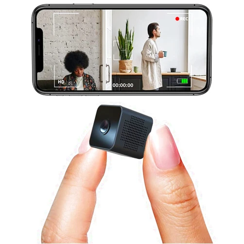 GDENZL Mini Spy Camera WiFi Wireless Hidden Camera Small 1080P Home Camera, Night Vision Tiny Nanny Cam with Motion Detection Door Dog pet Camera, Used for Home Indoor and Outdoor Security,No Need WIFI Cam.