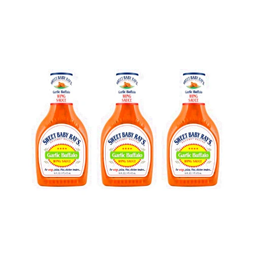 Sweet Baby Ray's Sweet Baby Ray’s Garlic Buffalo Wing Sauce, 16 Fl Oz (Pack of 3)