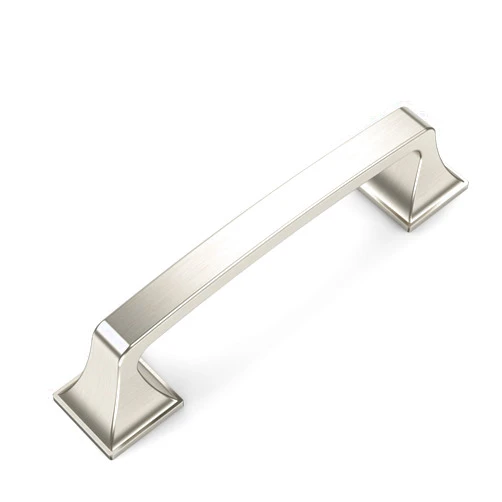 Amerdeco 10 Pack Brushed Satin Nickel 3.75 Inch(96mm) Hole Centers Kitchen Cabinet Pulls Hardware Kitchen Handles for Cabinets Cupboard Handles Drawer Pulls
