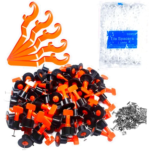 BELOOSYE Tile Leveling System Kit,200pcs Reusable Tile Leveler Spacers+1000pcs 1/12