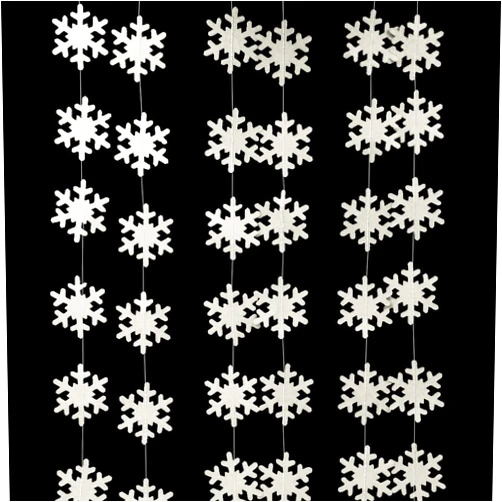 Yilzo 116 Pcs Christmas White Hanging Snowflake Decorations White Snowflake Ornaments White Snowflakes Garland Banner for Christmas Winter Wonderland Holiday New Year Home Party Supplies