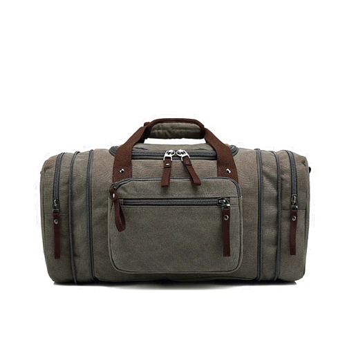 RealCool Travel bag, Expandable 40-50L,canvas travel bag, unisex travel bags, Large capacity weekend bag for men and women