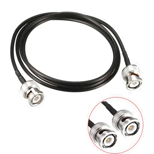 OLOEY 33ft /10m BNC Male to BNC Male RG174 Coaxial Extension Cable Video Signals, CCTV, DVR, Camera, CB Ham Radio Antenna Oscilloscope Spectrum Analyzer Signal Generator