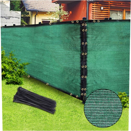 BADAO Green 6FT X 50FT Outdoor Privacy Screen Fence & Mesh Shade Net Cover, Ideal for Garden and Backyard - Enhances Privacy for Fencing & Chain Link, Perfect for Patio Privacy Wall, Slats，Freestanding