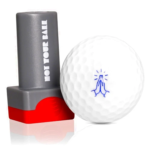 QUBI Golf Ball Stamp, Golf Ball Stamper, Reusable Self-Inking Golf Ball Stamp Marker to Identify Golf Balls, Golf Gift Golf Accessories for Men and Women Golfers