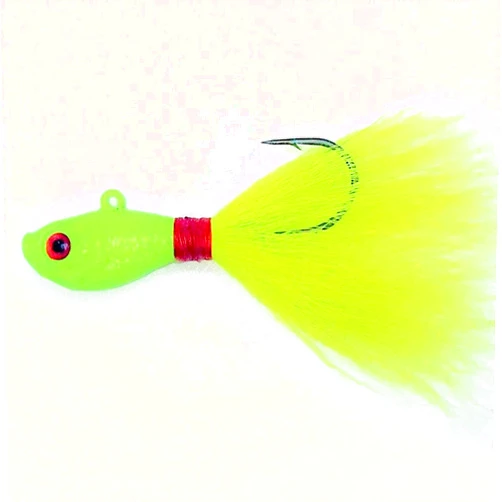 772 Tackle & Supply Company LLC Ultra Minnow Bucktail Jig - Chartreuse 5 Pack
