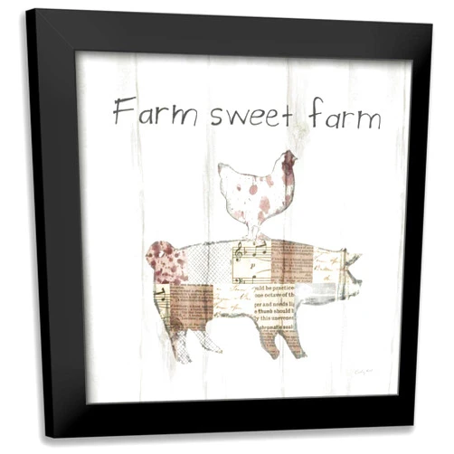 ArtDirect - Prahl, Courtney 15x15 Black Modern Framed Art Print Titled: Farm Family VII