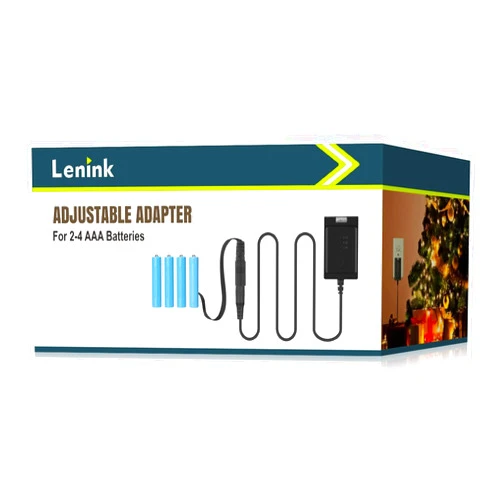 Lenink Adjustable AC Power Supply Adapter for 2 AAA 3 AAA 4 AAA Batteries, 3V, 4.5V, 6V, AAA Battery Replacement Adapter (Black)