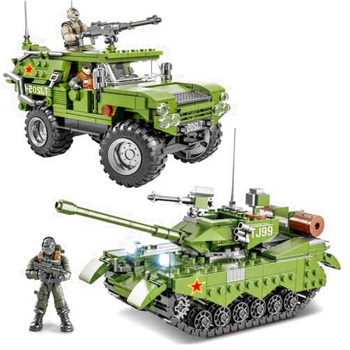 Naniutoy Nanuitoy WW2 Army Tanks Toy Building Kit,Create a T-99 Main Battle Tank & New Brave Warrior Armored Vehicle Models with 1206 Piece,Great Military Model Toys Gift for Boys, Kids, and Teens Age 6+