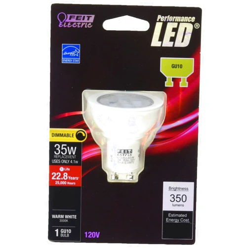 Feit Electric BPMR16/GU10/LED .9 Watt GU 10 Base 21 LED Light Bulb