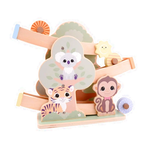 Joueco Wooden ramp The Wildies Family tree and 3 wheels
