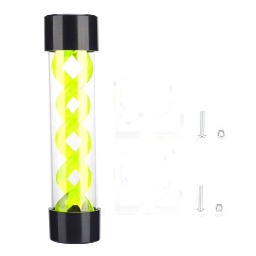 Yoidesu Water Cooling Reservoir G1/4 Threaded T Virus Cylindrical Cooler for Computer Water Cooling System, 200mm,Red/Green/Blue (Green)