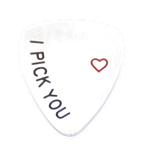 O.RIYA I Pick You Guitar Pick, Valentines Day Gifts for Him, Men Guitar Pick, Stainless Steel Gift for Musician