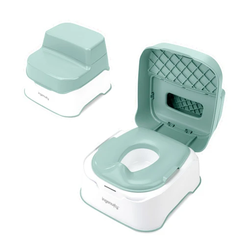 Ingenuity Prepare to Potty 3-in-1 System - Potty Training Toilet, Topper, Step Stool, Easy Setup, for Toddlers Ages 18 Months+