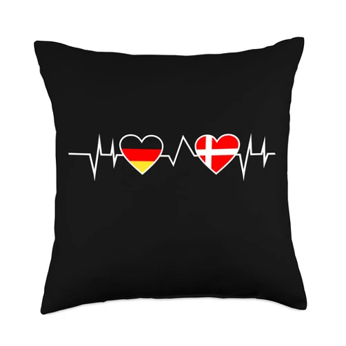 Dänisch Däne Dänemark Geschenkidee Danish German Heruschlag Germany Denmark Throw Pillow