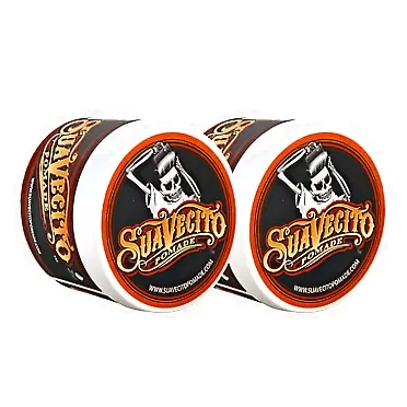 Suavecito Pomade Original Hold 4 oz, 2 Pack - Medium Hold Hair Pomade For Men - Medium Shine Water Based Wax Like Flake Free Hair Gel - Easy To Wash Out - All Day Hold For All Hairstyles 4 Ounce (Pack of 2) Original