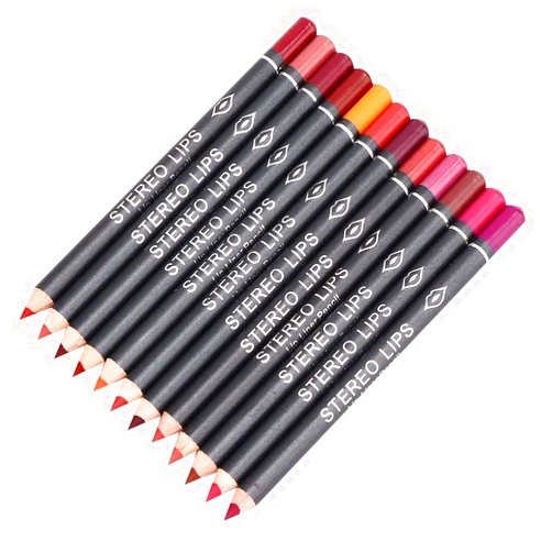 ZJchao Lip Liners Set, 12 Pieces of Matte Lip Liner Filler Pencil Set Waterproof Lipliner Pen Set Plump Pencil Lip Liners Pencil Kit Long Lasting Velvet Lip Liner
