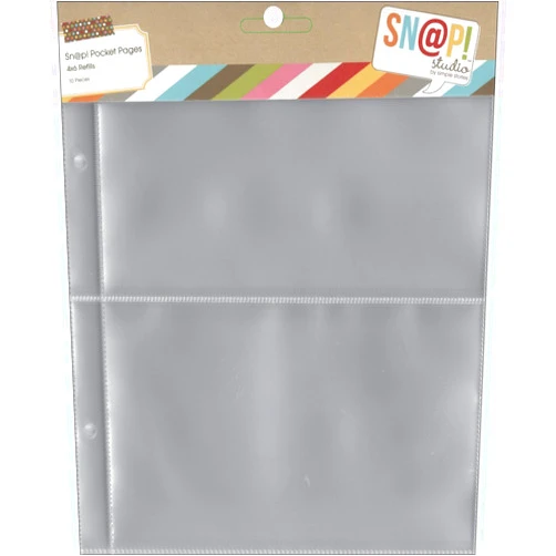 Simple Stories 6x8-inch Page Protectors with (2) 4x6-inch Divided Pockets, 10-Pack