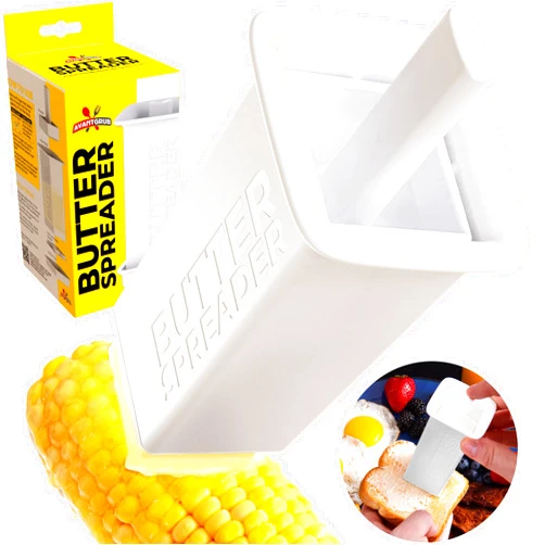 Avant Grub Mess-free Butter Spreader 1Pk Holds Twice the Butter for Corn Cobs, Bread, Waffles, Pancakes. Best Holder for all Butter Stick Sizes. Dishwasher Safe BPA-free Material W/ Cap for Fresh Storage