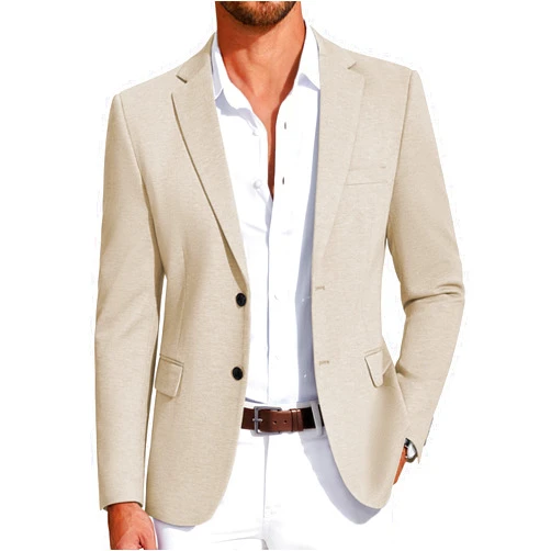 COOFANDY Mens Casual Blazer Knit Sport Coat Lightweight Two Button Suit Jacket