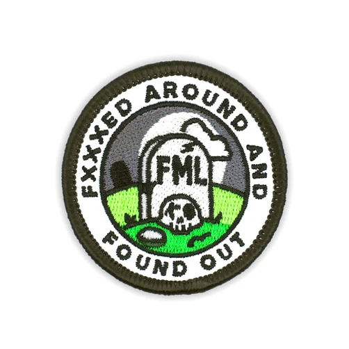Winks For Days Adulting Merit Badge Embroidered Iron-On Patch (FAAFO)