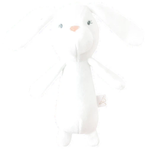 Copper Pearl Grab and Rattle Plush: Soft Stuffed Bunny Plush Baby Rattles, Gentle Sound, Sensory Baby Toys for Entertainment - Bella Bunny