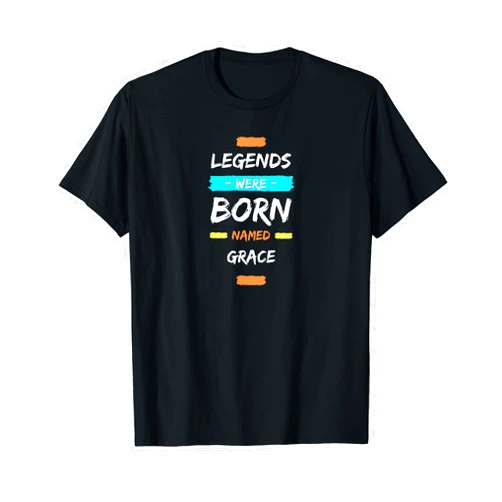 JTMerchDesigns - RetroRise Apparel Legends Born Legends Were Born Named GRACE - Vintage | Tee T- T-Shirt
