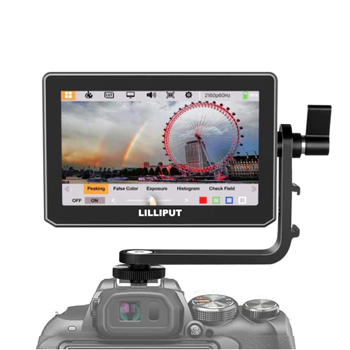 Neway LILLIPUT T5 5 inch Touch Screen Supports HDMI 2.0 4K 60HZ Input 1920x1080 Resolution Camera Field Monitor with 3D LUT HDR