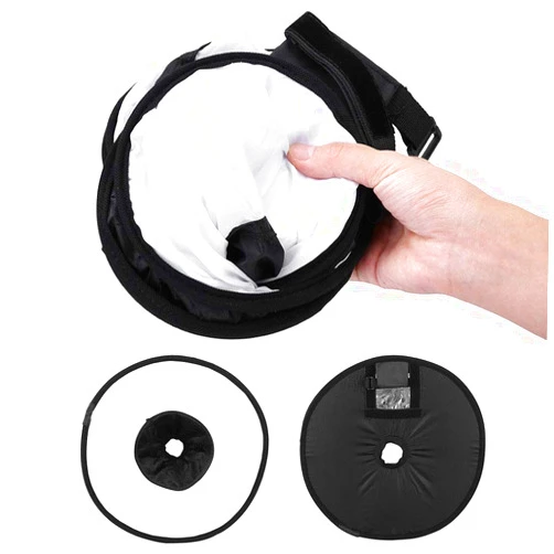 ASHATA Flash Softbox Diffuser, Universal Round Foldable Diffuser Softbox for Camera TopFlash Light