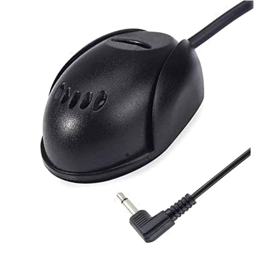 MICMXMO Car Microphone 3.5mm External Assembly Mic for Car Vehicle Head Unit Enabled Audio Stereo Radio Receiver GPS DVD, 3m Cable, Plug and Play