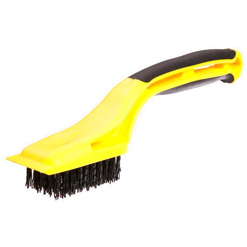 Hyde Tools 46804 Flexible Nylon Stripping Brush with Plastic Scraper and 1-1/8-Inch x 2-1/4-Inch Brush Area