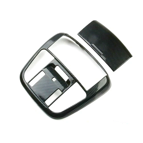 VQAVXAV Carbon Fiber Roof Reading Light Lamp Cover Bezel Trim Kit