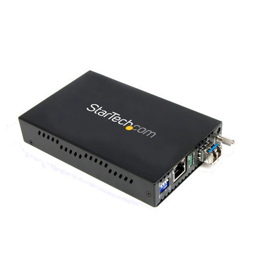 StarTech.com Single-Mode (SM) LC Fiber Media Converter for 10/100/1000 Network - 40km - Gigabit Ethernet - 1310nm- with SFP Transceiver, TAA (ET1000S40LC2)