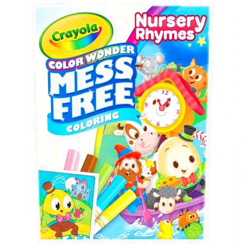 Crayola Color Wonder Nursery Rhymes, Mess Free Coloring Pages & Markers, Gift for Kids, Age 3, 4, 5, 6