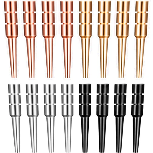 Mudder 16 Pieces Metal Cribbage Pegs 4 Colors Metal Pegs Fit 1/8 Holes for Cribbage Traditional Board Game