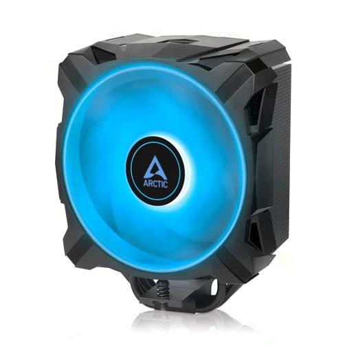 ARCTIC Freezer A35 RGB - Single Tower CPU Cooler with RGB, AMD specific, Pressure optimized 120 mm P-fan, 200–1700 rpm, 4 Heat Pipes, incl. MX-5 Thermal Paste - Black