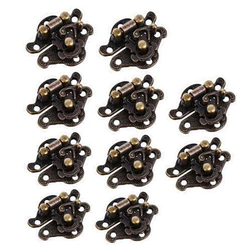 OSALADI 20pcs Vintage Cabinet Latcg Wooden Box Latch Hasp Decorative Latch for Jewelry Boxes Wood Buckle Easy Install