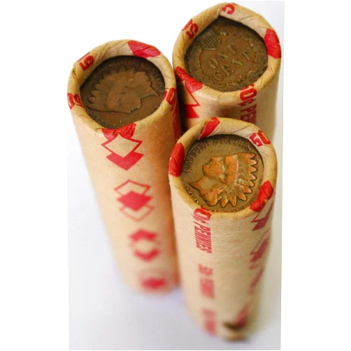 US Mint Unsearched Wheat Penny Shot Gun Roll w/ Indian Head Cent Ends Old Us Coin Shotgun Lot