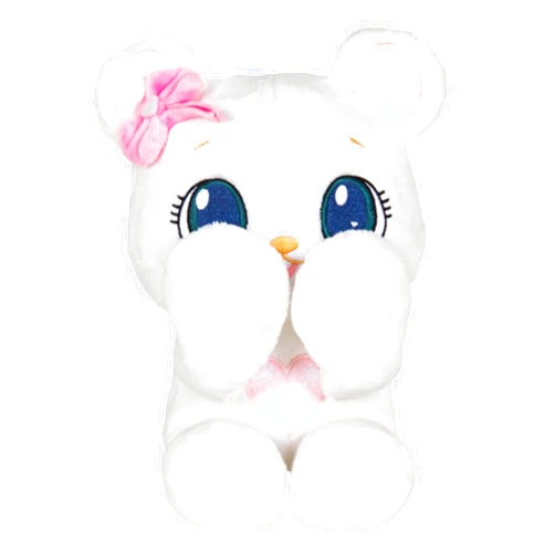 PEEKAPETS Peek-A-Boo Bear Plush - Stuffed Animal, White Bear Plush Doll - Great Gift for Kids Ages 1-3