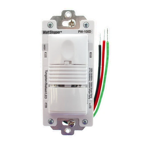 Legrand Watt Stopper PW-100D-W PIR Wall Switch Occupancy Sensor, 120/277V, White