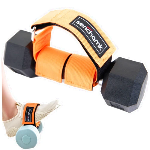 Serichamk Feet Dumbbell Attachment, Tibialis Trainer Ankle Straps for Feet Weight Lifting Shin Splint, Hamstring Curls, Leg Curl Attachment at Home Gym Equipment