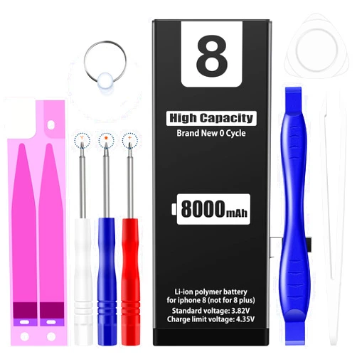 EMNT Battery for iPhone 8, (Model:A1863 A1905 A1906) High Capacity Than Others Replacement Battery with Complete Repair Tool Kit and Instructions ..