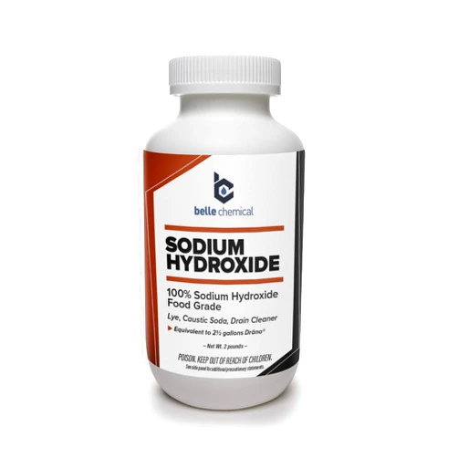 Belle Chemical Sodium Hydroxide - Pure - Food Grade (Caustic Soda, Lye) (2 Pound Jar)