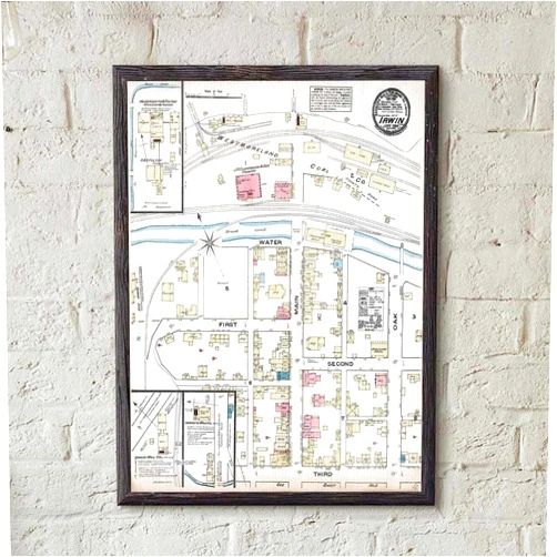 MG Global Print Poster of Old 1884 town of irwin westmoreland county pennsylvania | 11x17 12x18 16x24 24x36 Unframed Historical Wall Art for Gift | Vintage Antique Rustic Home Office Decor