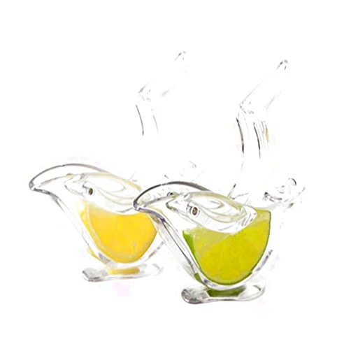 WMZNNGX New Acrylic Manual Lemon Slice Squeezer, Portable Transparent Fruit Juicer, Elegance Bird Shape, Hand Juicer for Orange Lemon Lime Pomegranate (4Pcs) (2Pcs)