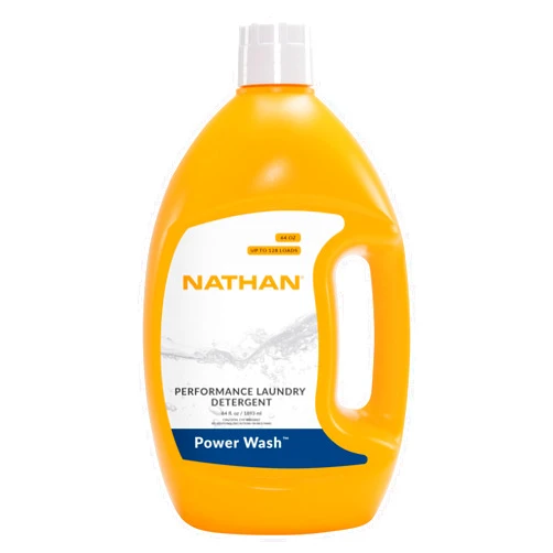 Nathan Power Wash Detergent, Natural Sport Detergent for Active Wear, Sports Equipment, Gets Rid of Odors and Stains