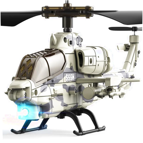 SYMA RC Helicopter, S55H Military Remote Control Helicopter Toy for Boys Girls with Cool Appearance Design, Low Battery Reminder, One Key Take Off/Landing, Auto Hovering, LED Light RC Plane for Kids