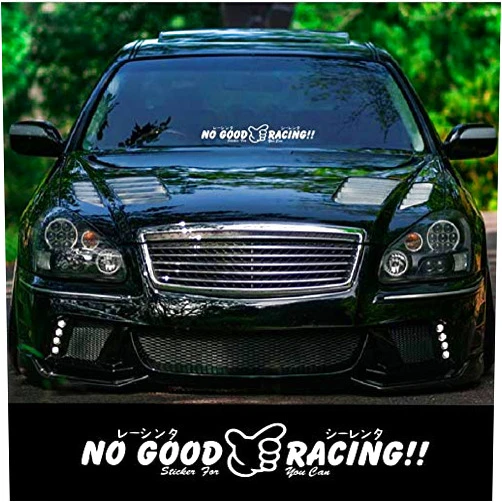 TGS Topshop NO Good Racing!! Motorcycle Shiny Custom Made Bumper Helmet Reflective Truck Car Stickers 20cm